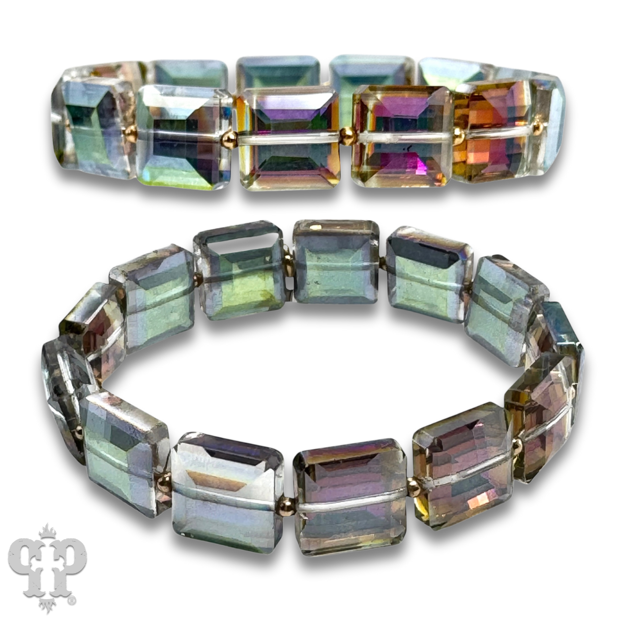 Pink Panache Faceted square bead bracelet - LC