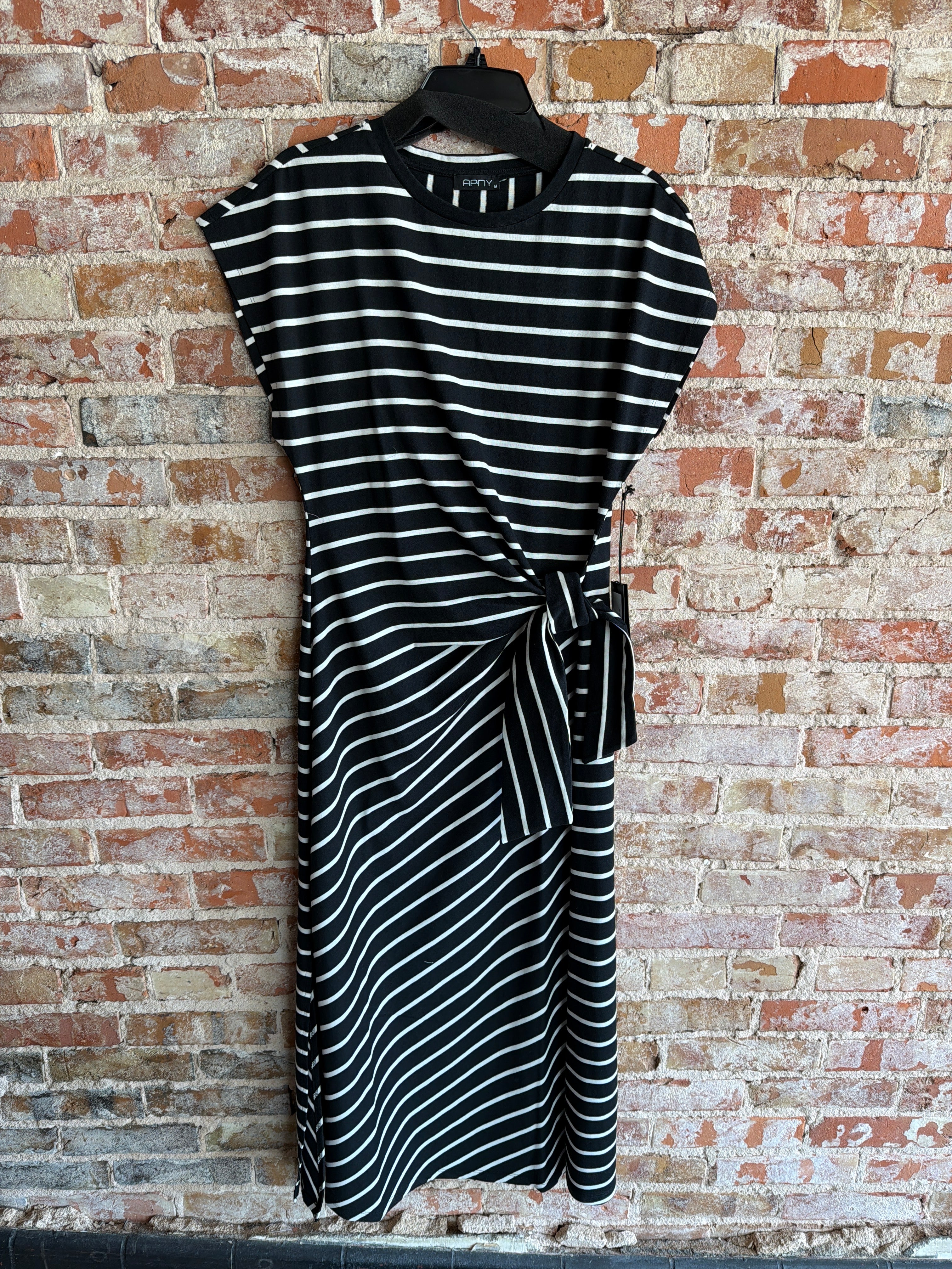 APNY Cinch Waist Stripe Dress