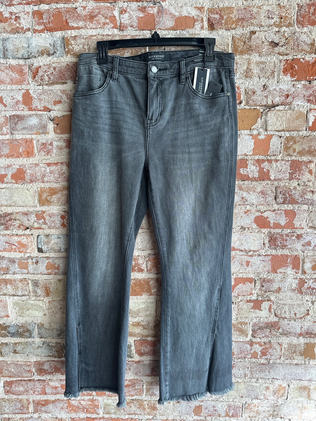 Liverpool Grey Hannah Crop Flare