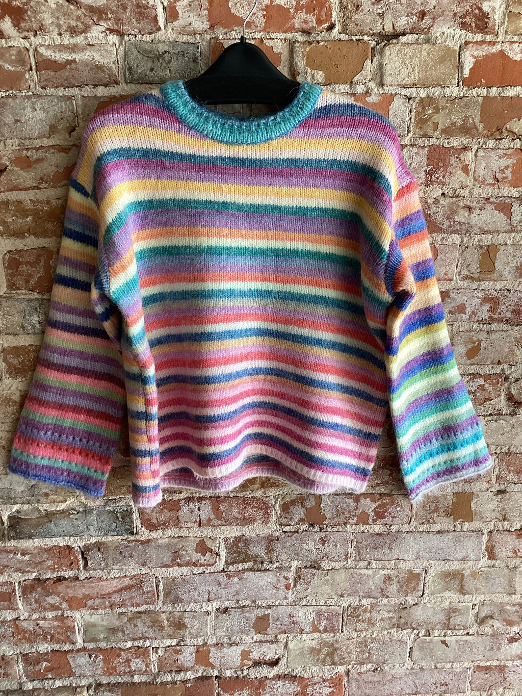 John Mark Bright Horizontal Stripe Sweater