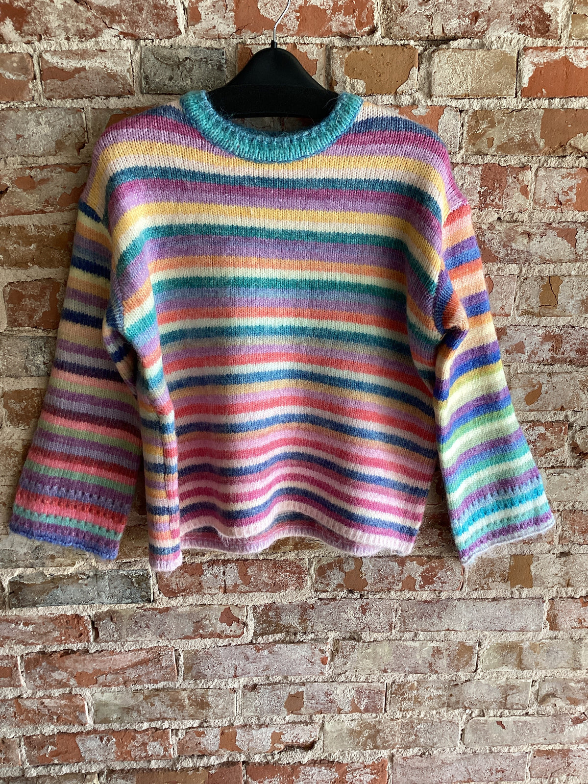 John Mark Bright Horizontal Stripe Sweater