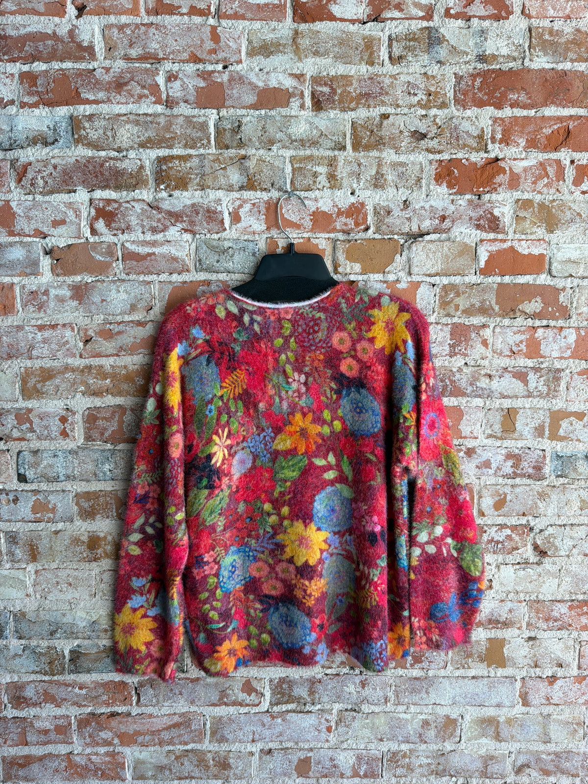 Tru Luxe Knit Printed Funnel L/S Sweater