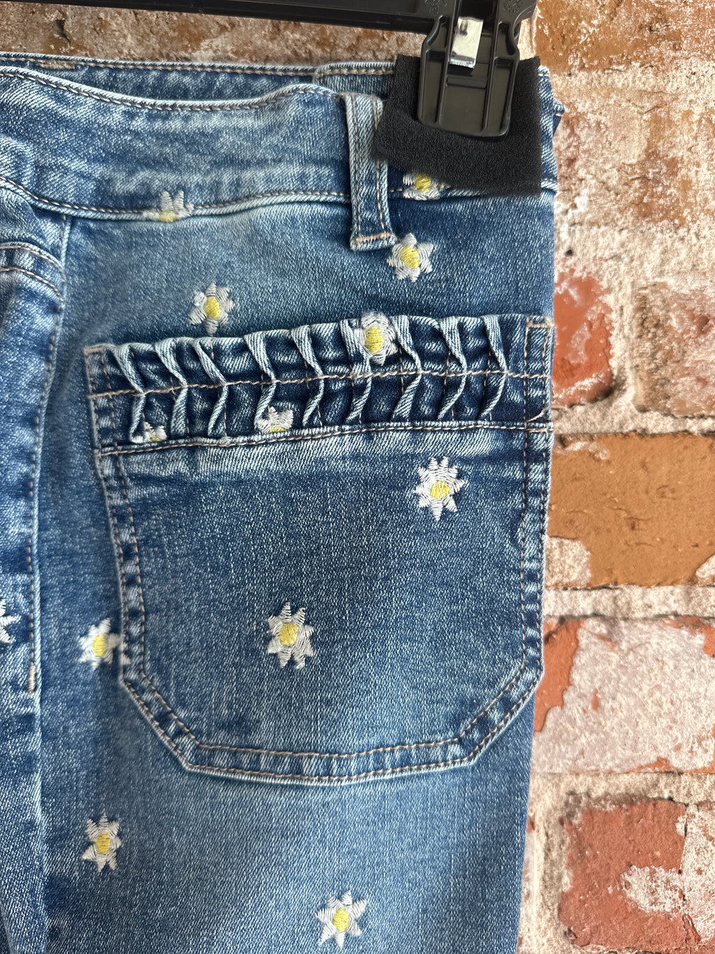 Tru Luxe Daisy Embroidered Crop Jeans