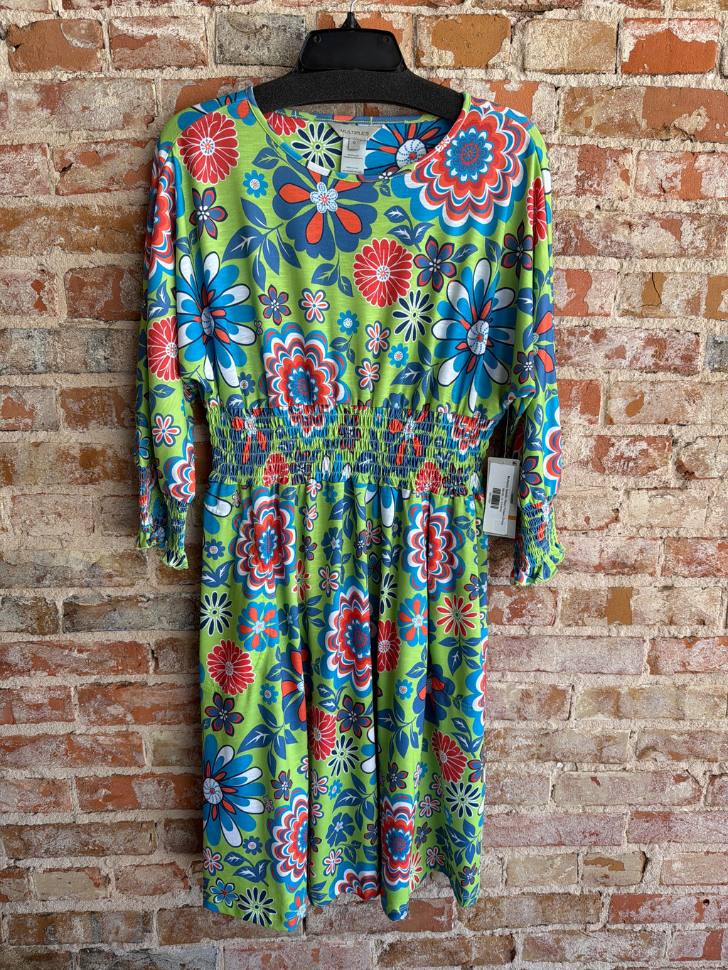 Multiples Needle Waist Flower Dress
