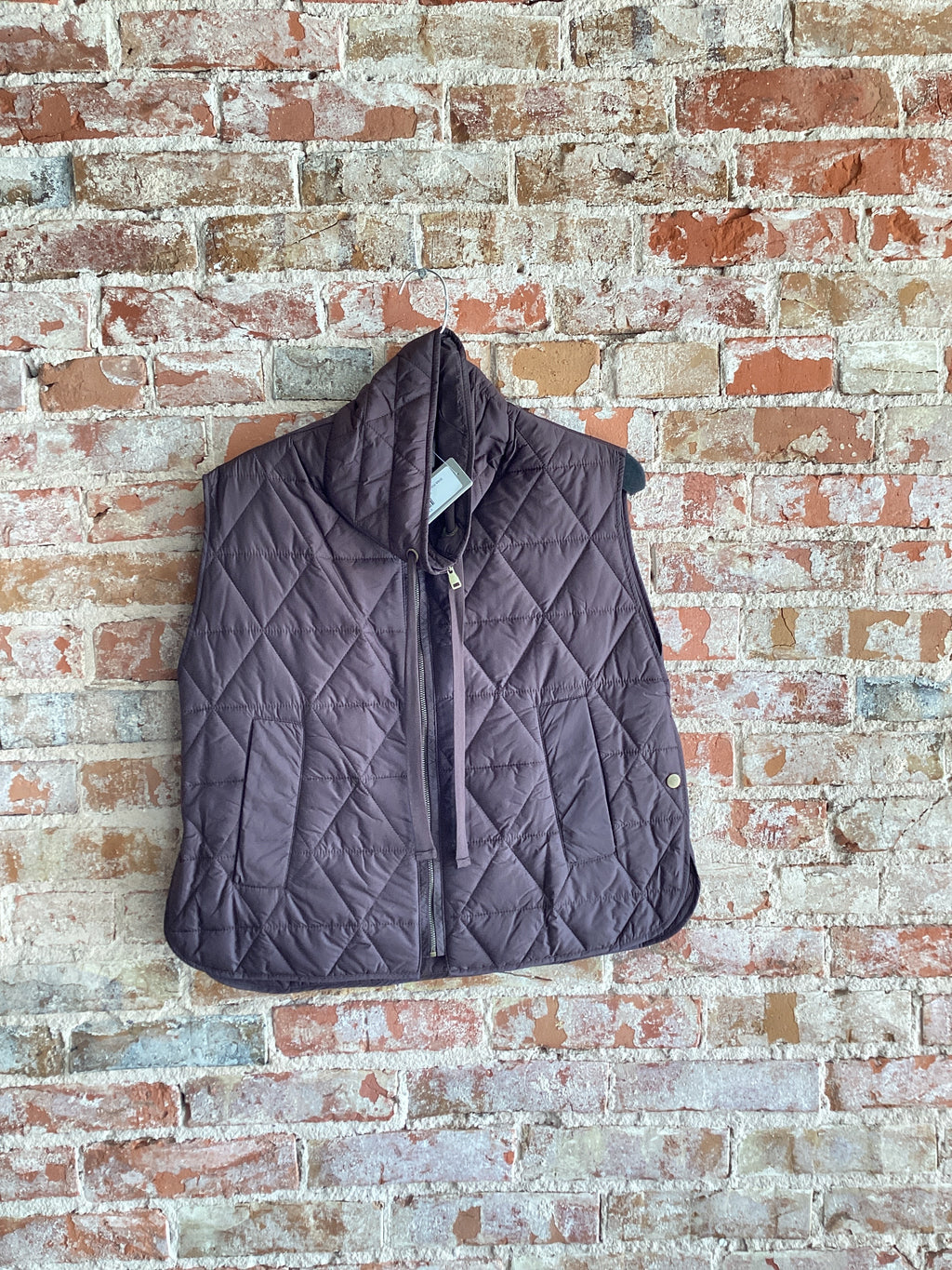 Multiples Woven Waist Zip Thru Vest