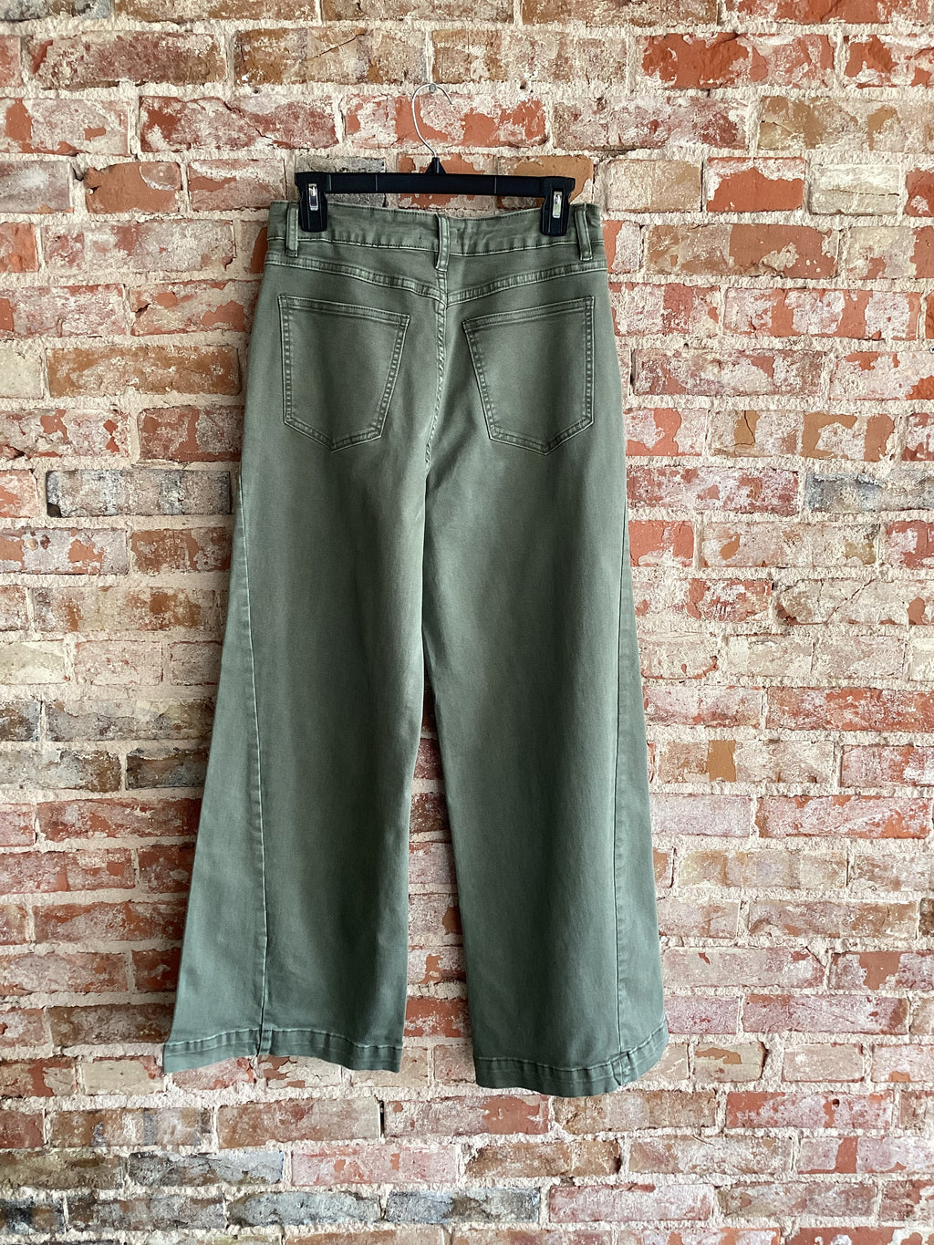 APNY Olive Wide Leg Jean