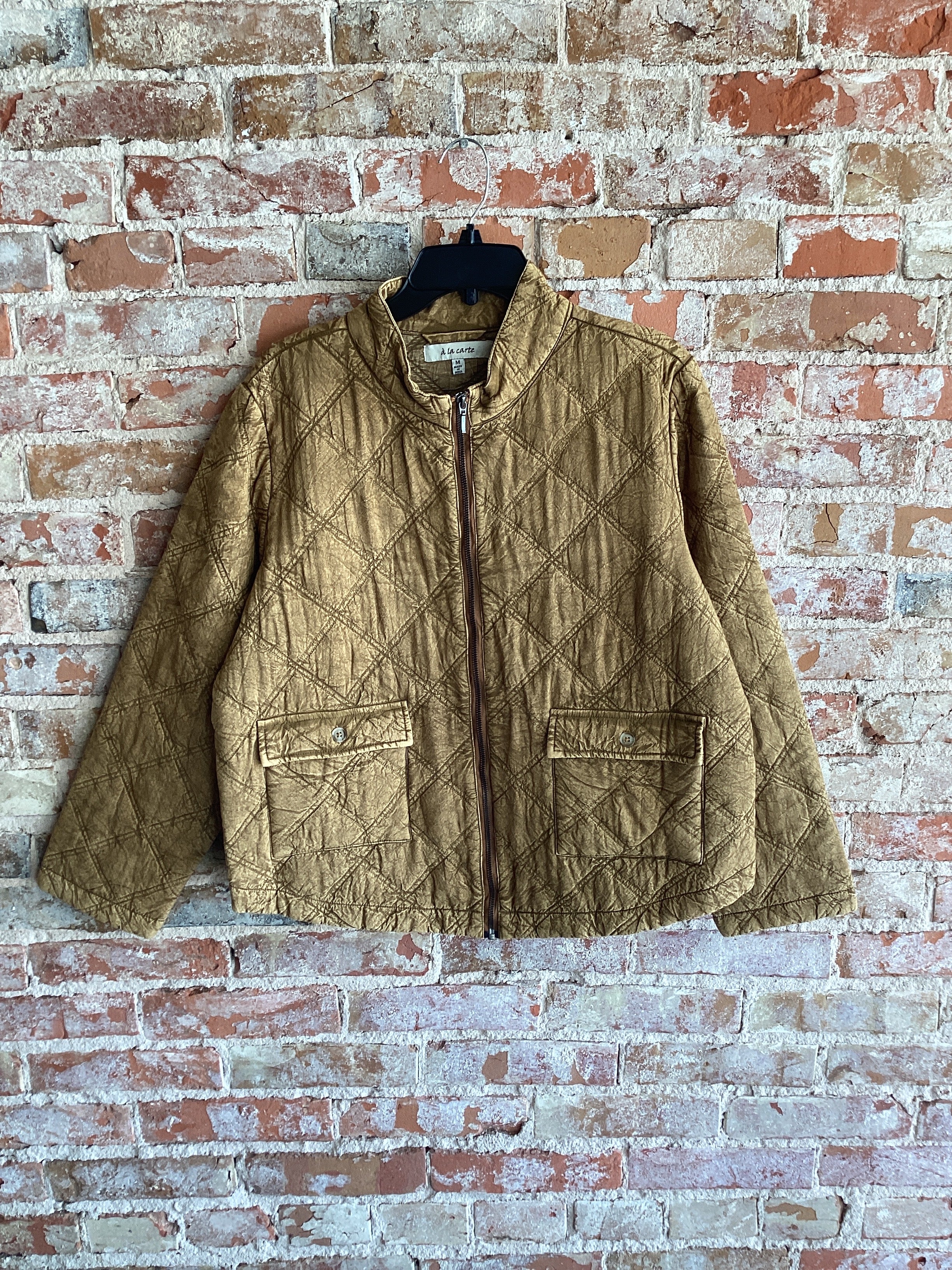 À La Carte Brown Quilt Zip Up