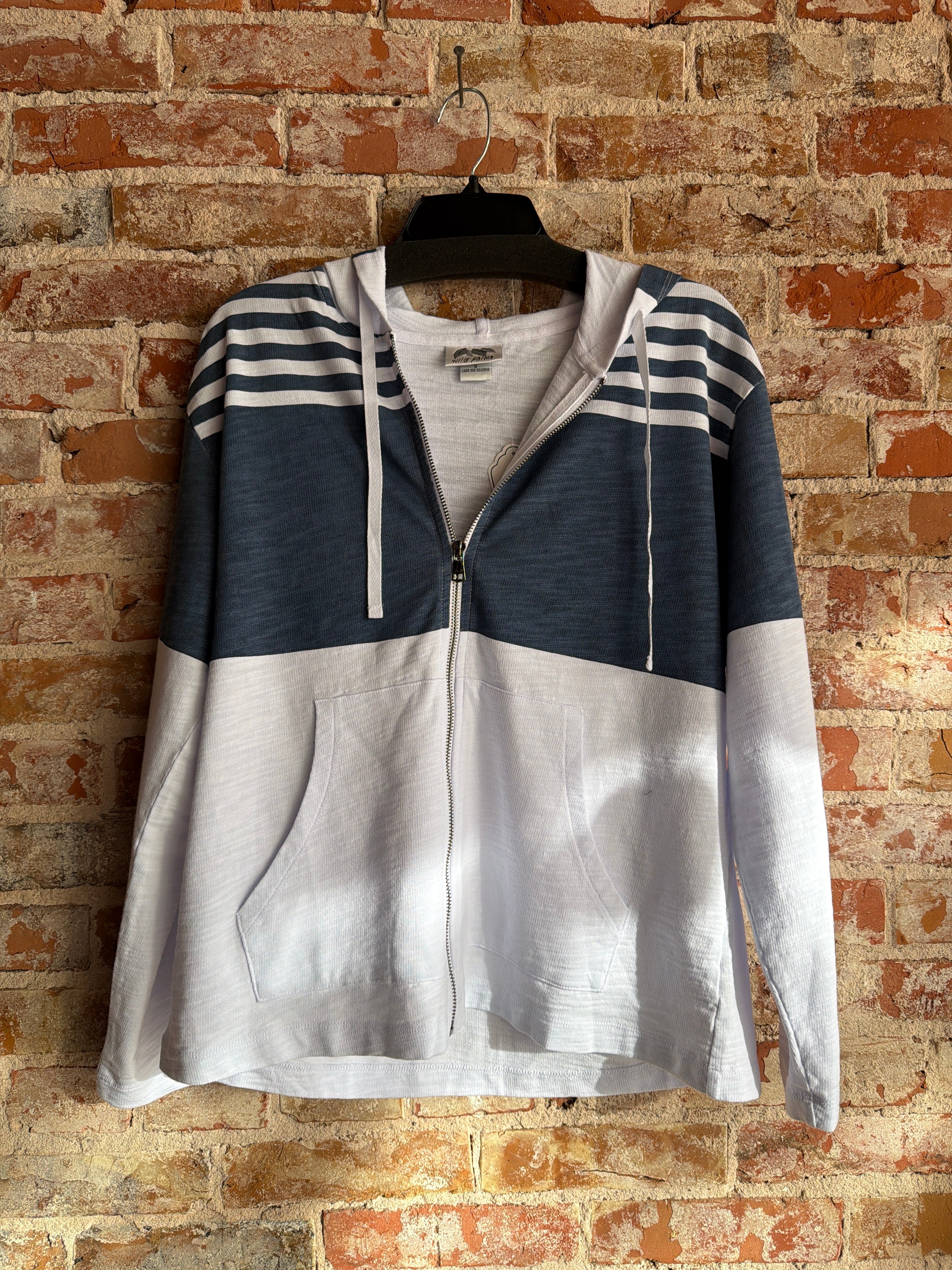 Color Block Zipper Hoodie