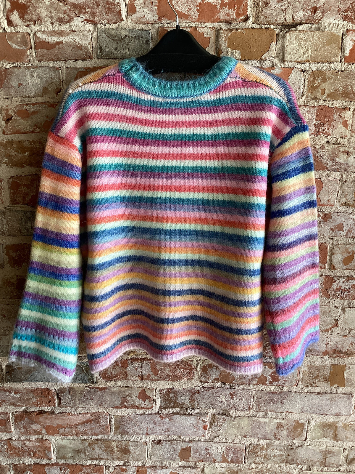 John Mark Bright Horizontal Stripe Sweater