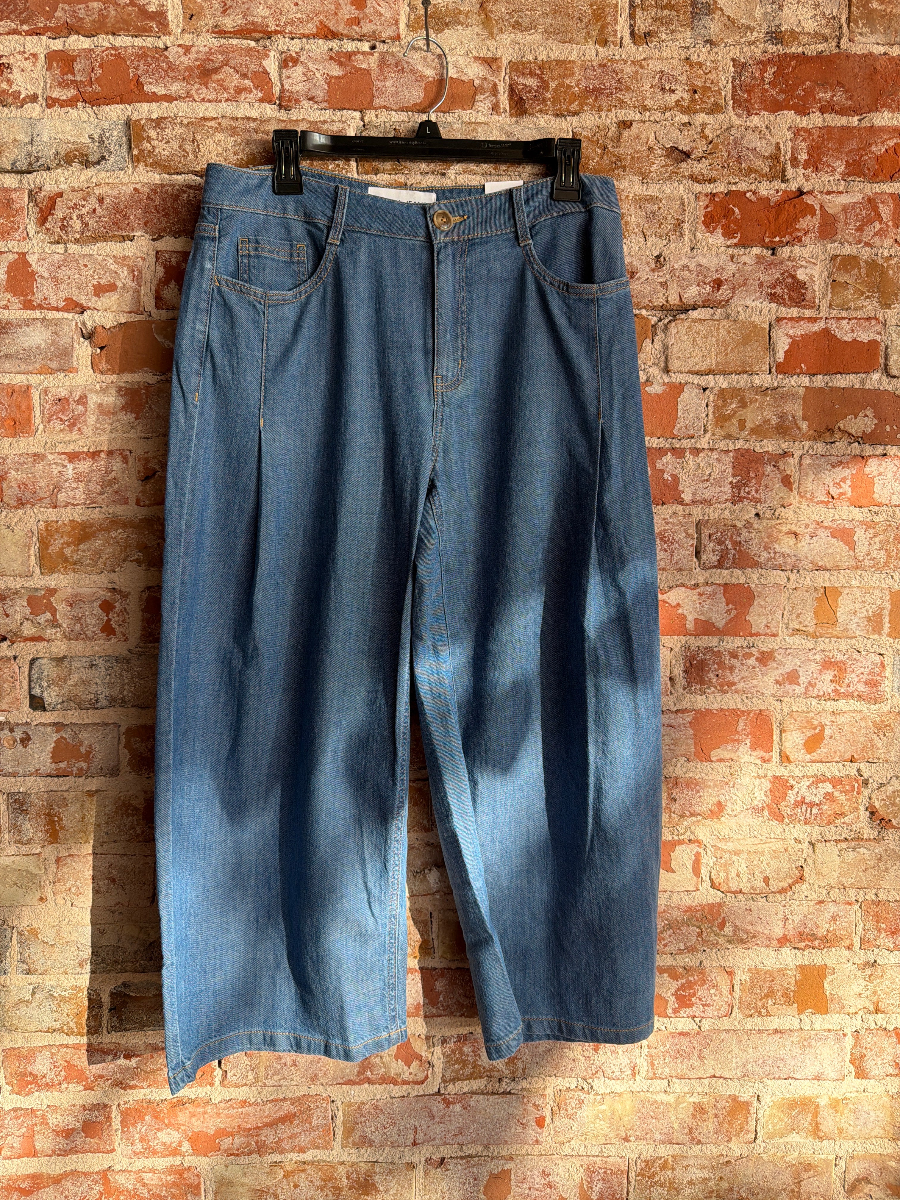 Tribal Audrey Crop Wide Jeans