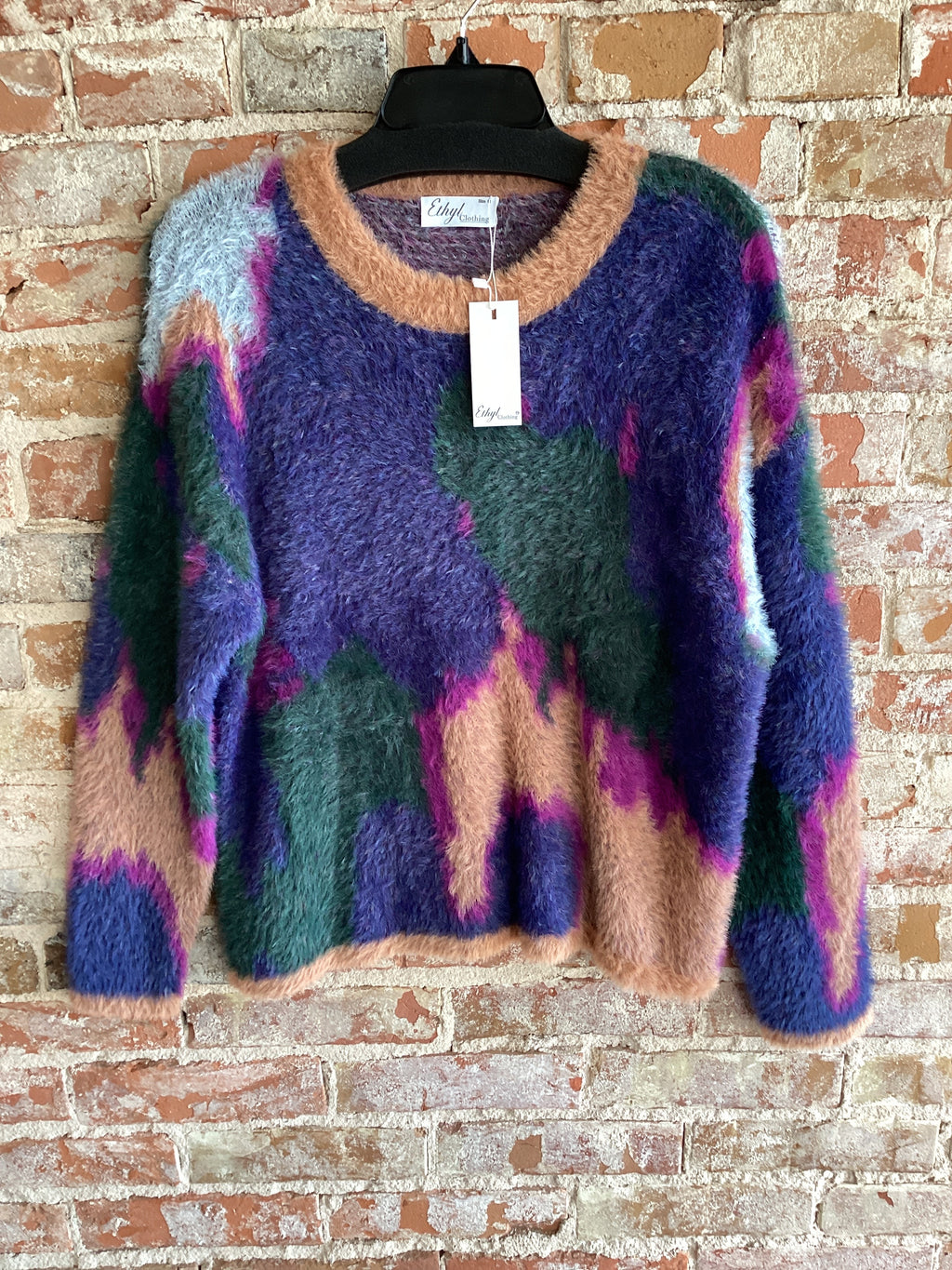 Ethyl Pullover Splash Print Top