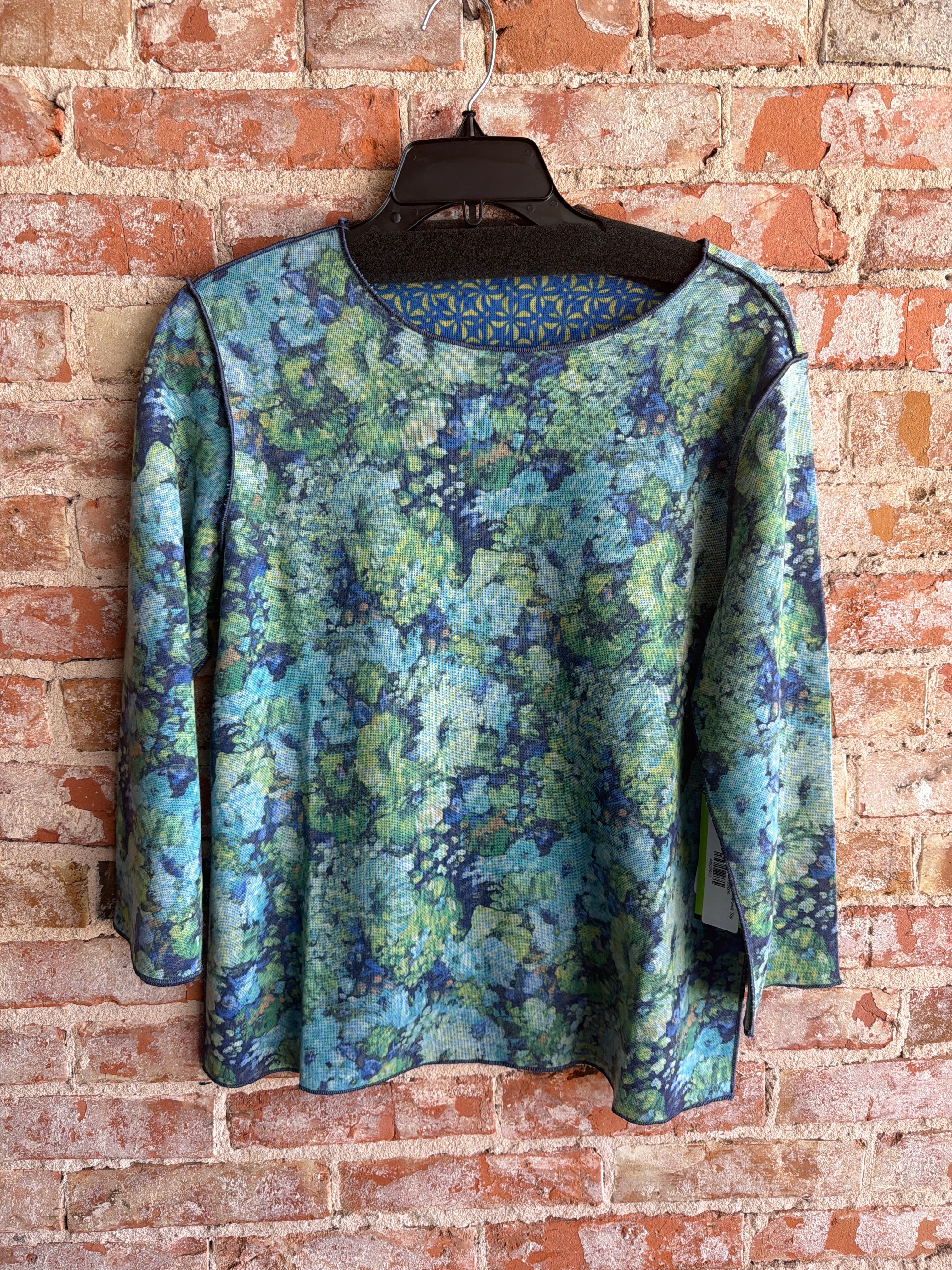 Trisha Tyler Floral Reversible Crewneck Top