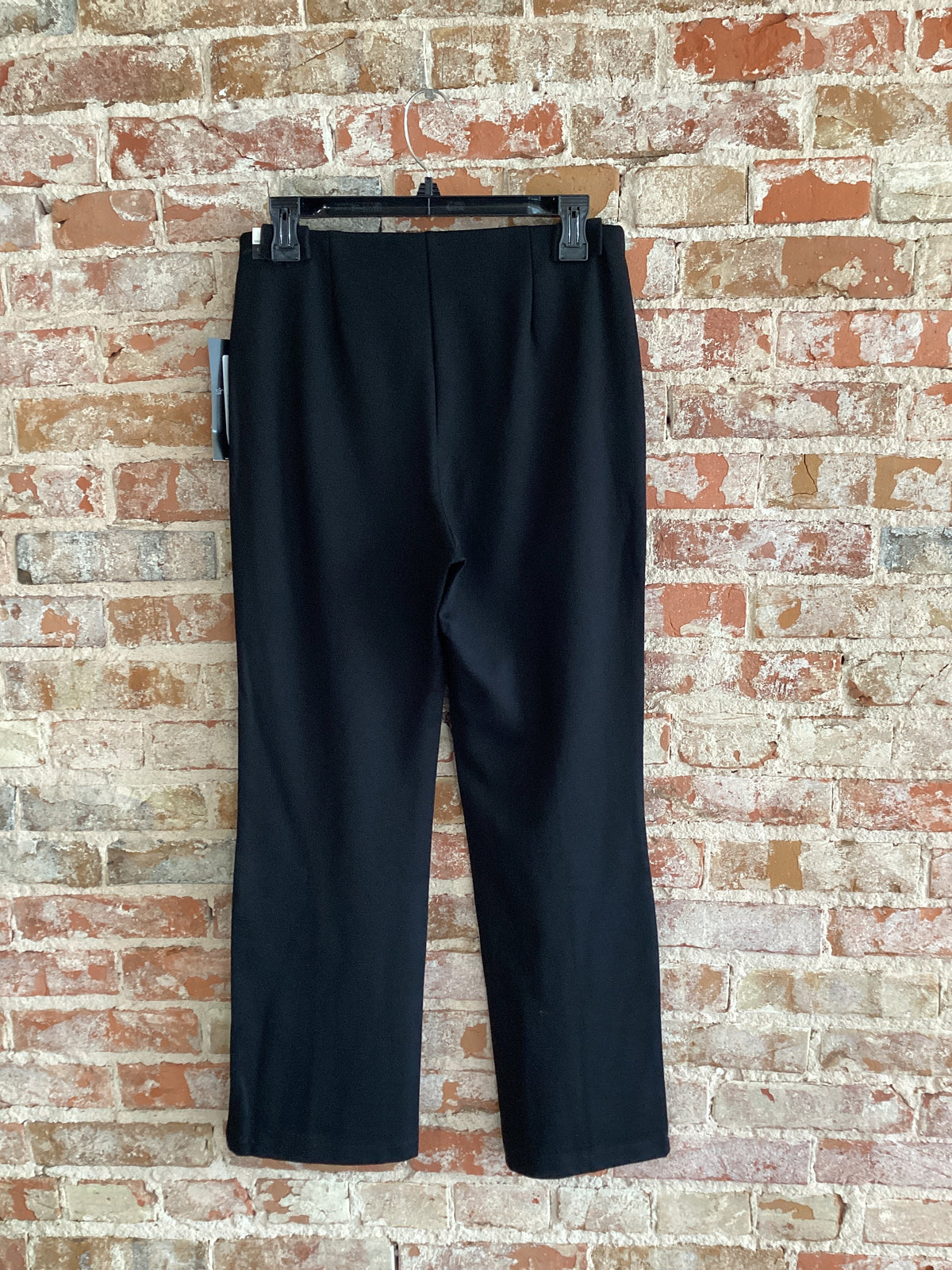 Multiples Knit Elastic Flare Leg Ankle Pant