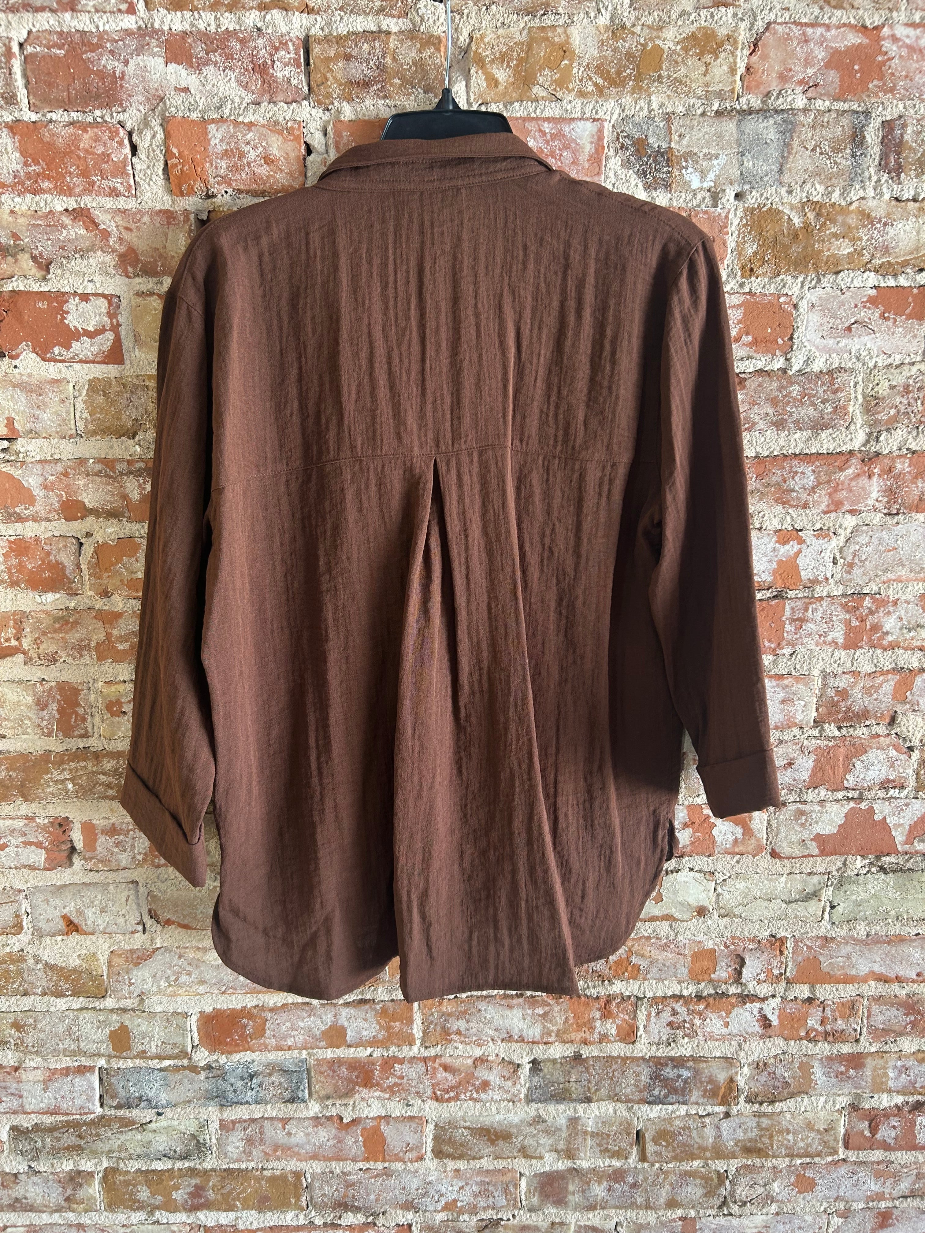 John Mark Chocolate Blouse