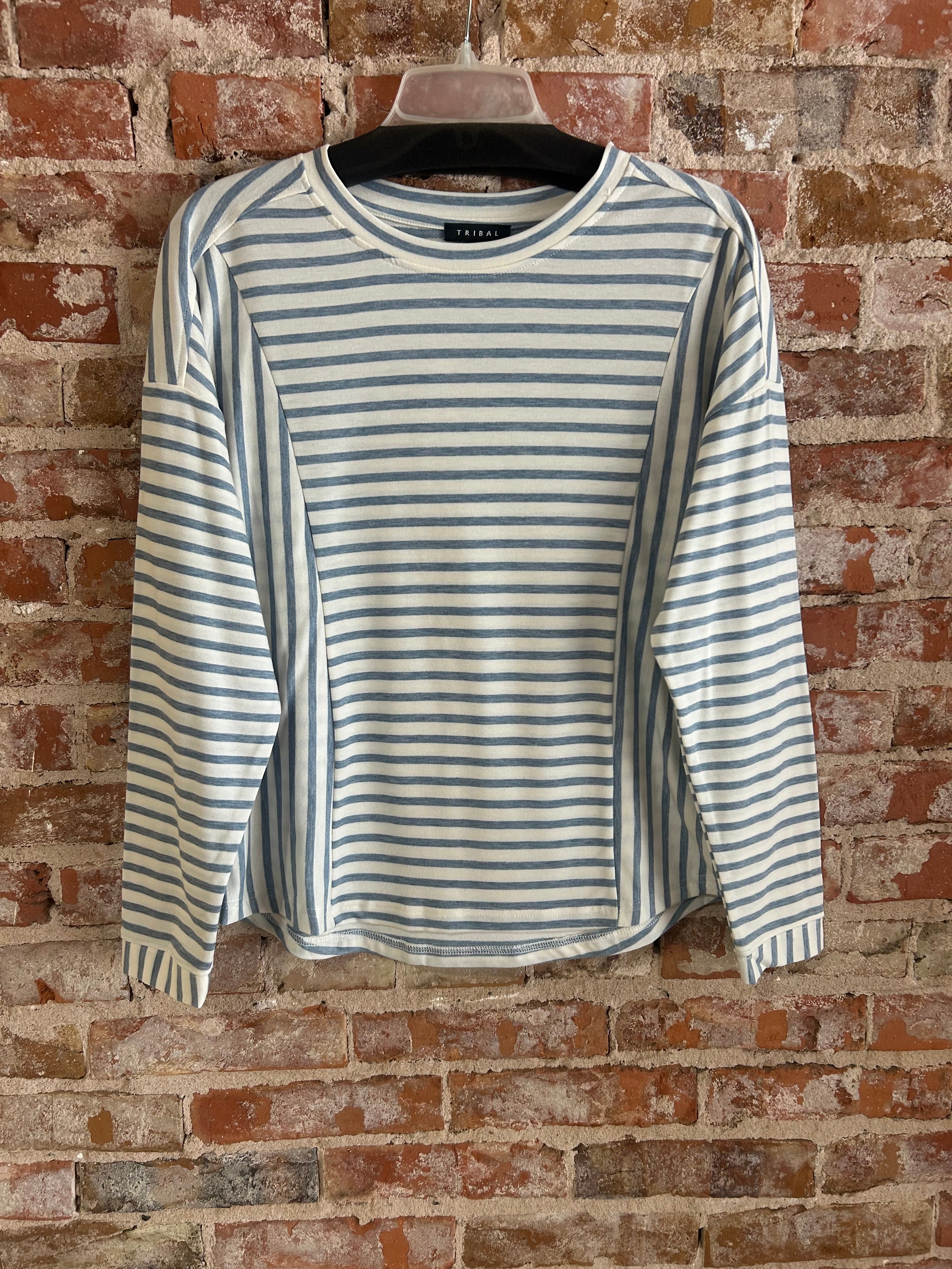 Tribal Stripped Crew NK Sweater
