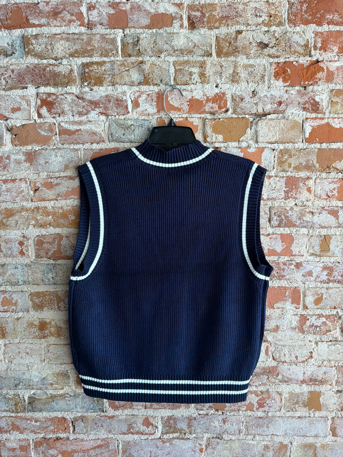 APNY Varsity Denim Patch Vest