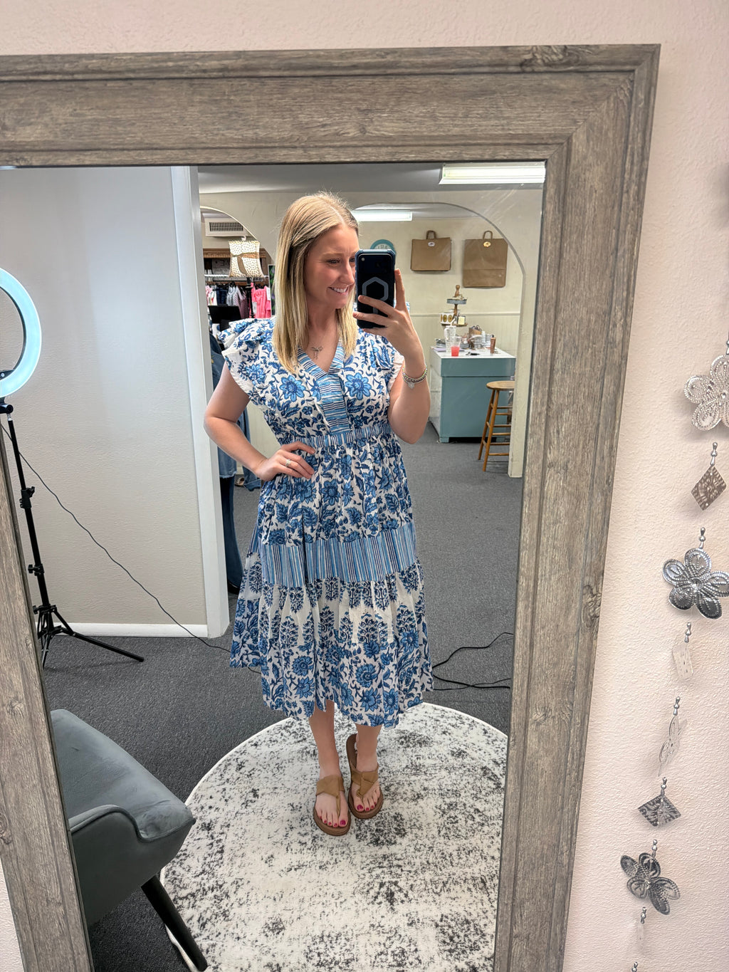 Jayshree Kavita Blue midi dress