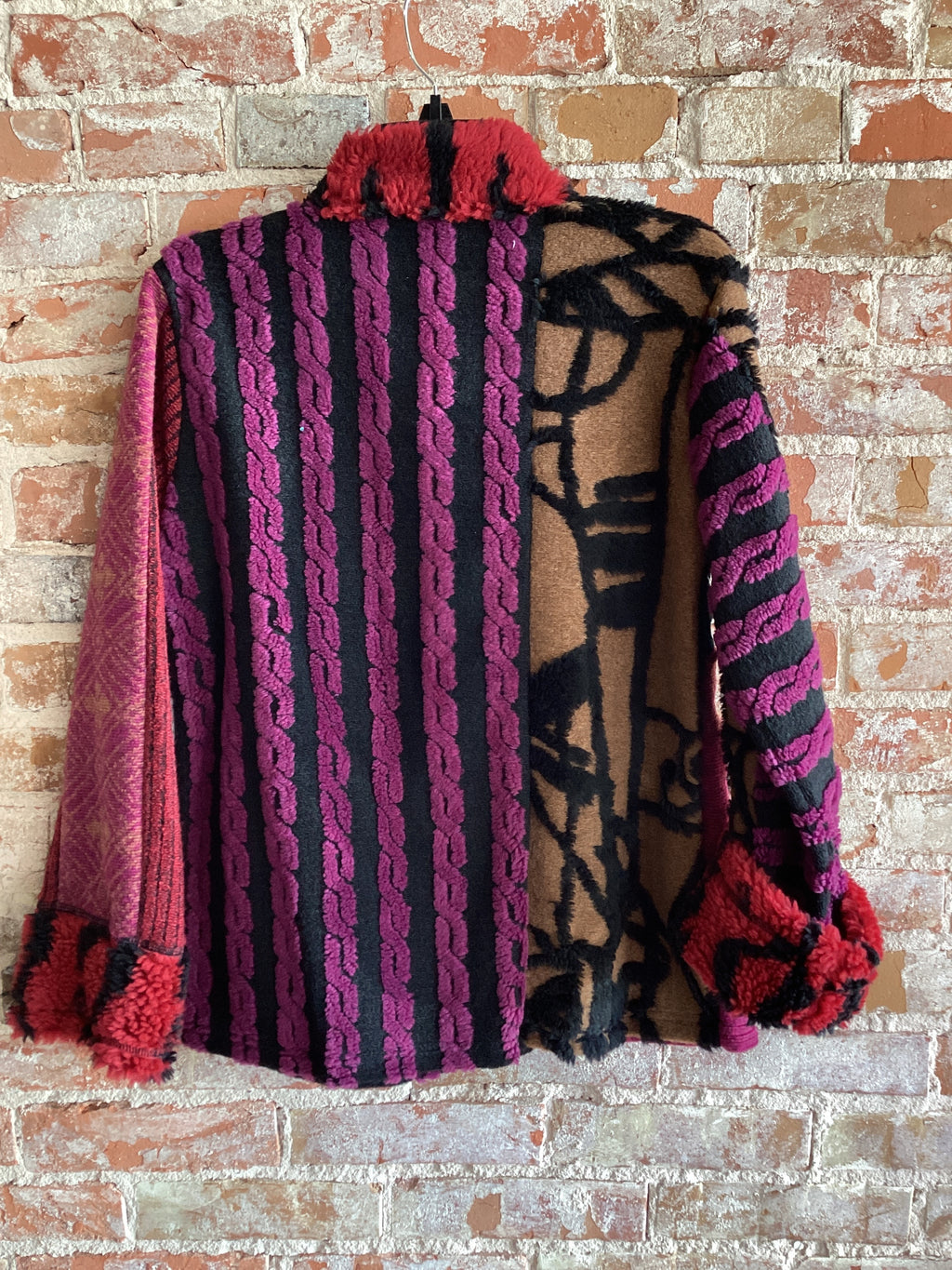 Ali Miles Mix Media Button Front Jacket