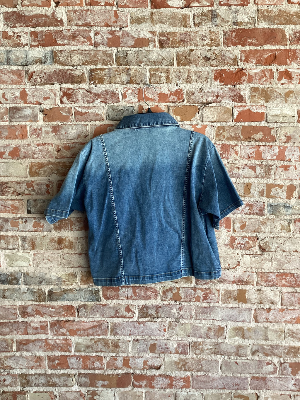 Tru Luxe Short Sleeve Denim Top