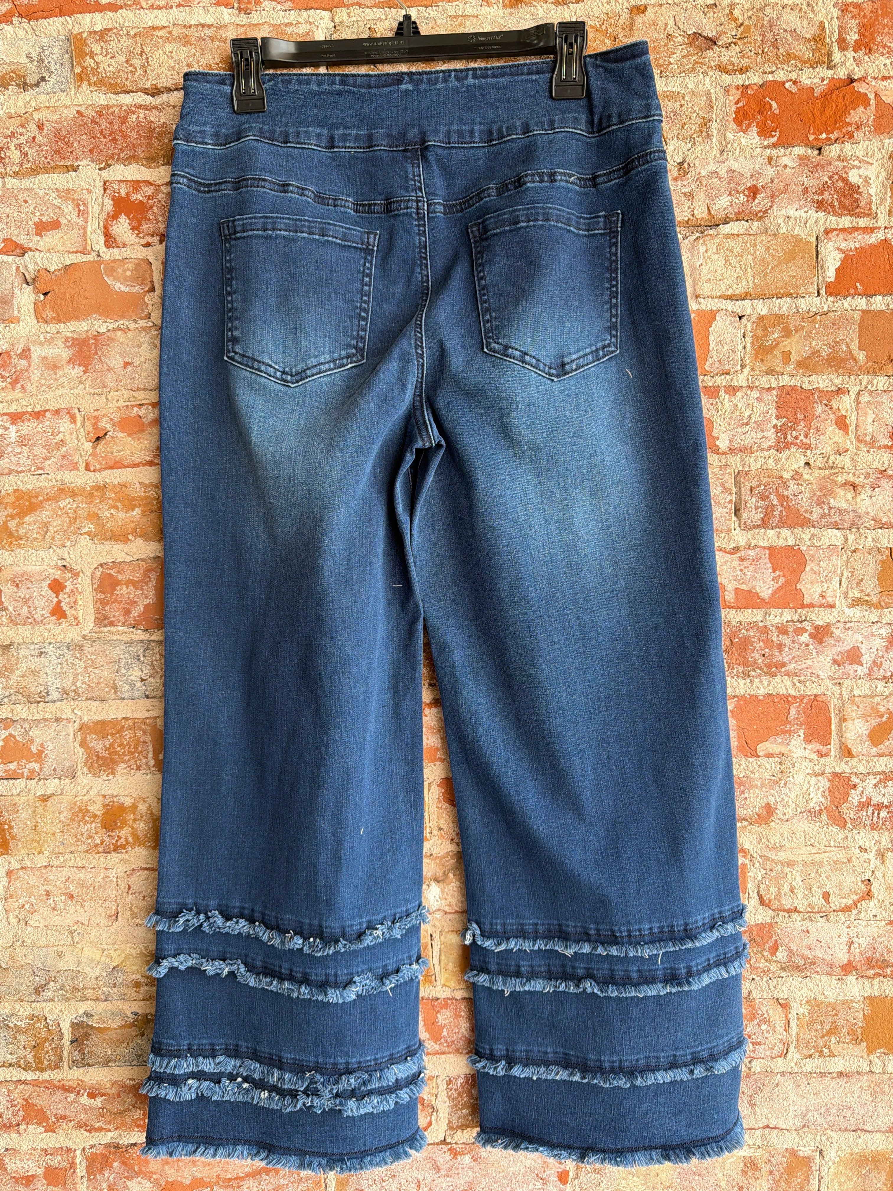 Ethyl Pull on Fringe Jean