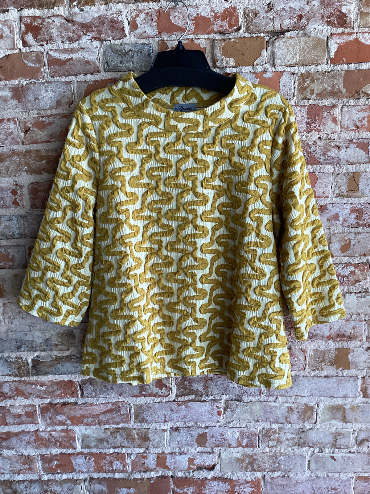 Shana Textured Mock Neck Top