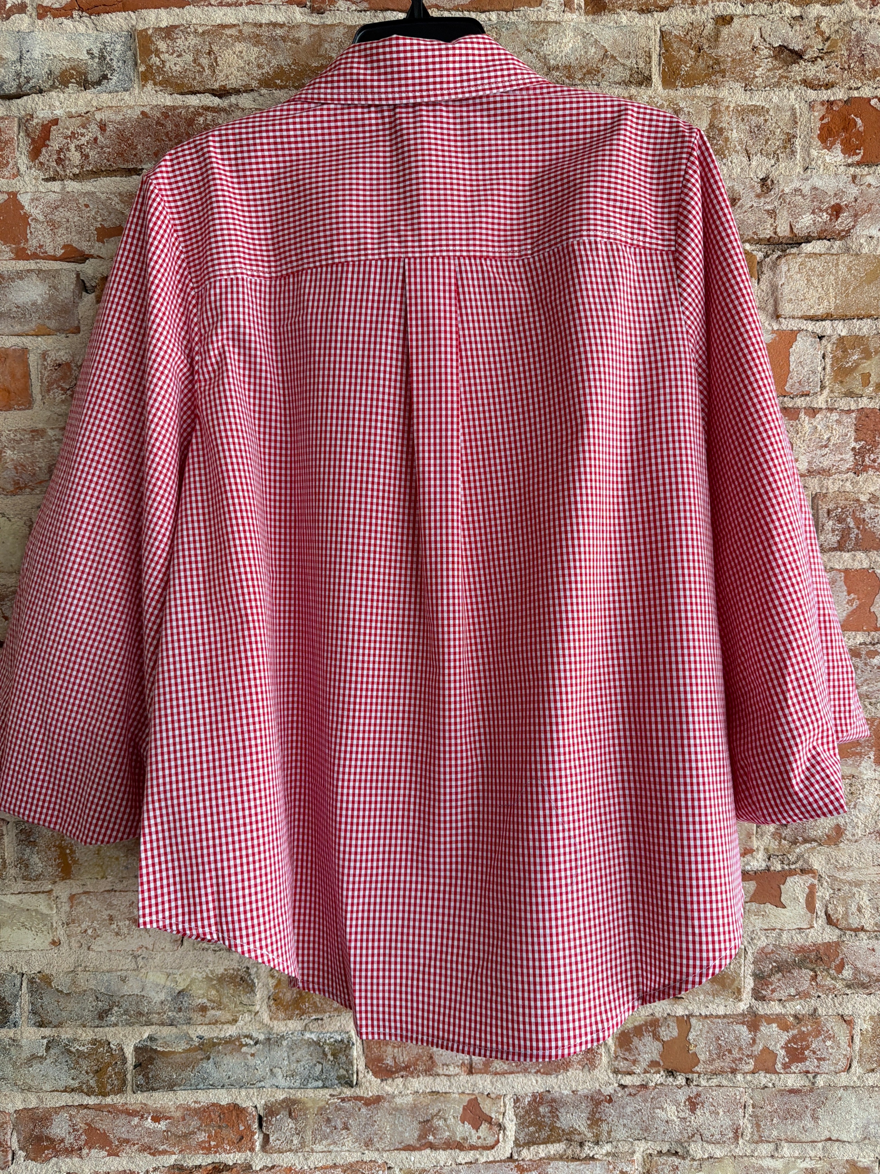 APNY Red/White Check Blouse