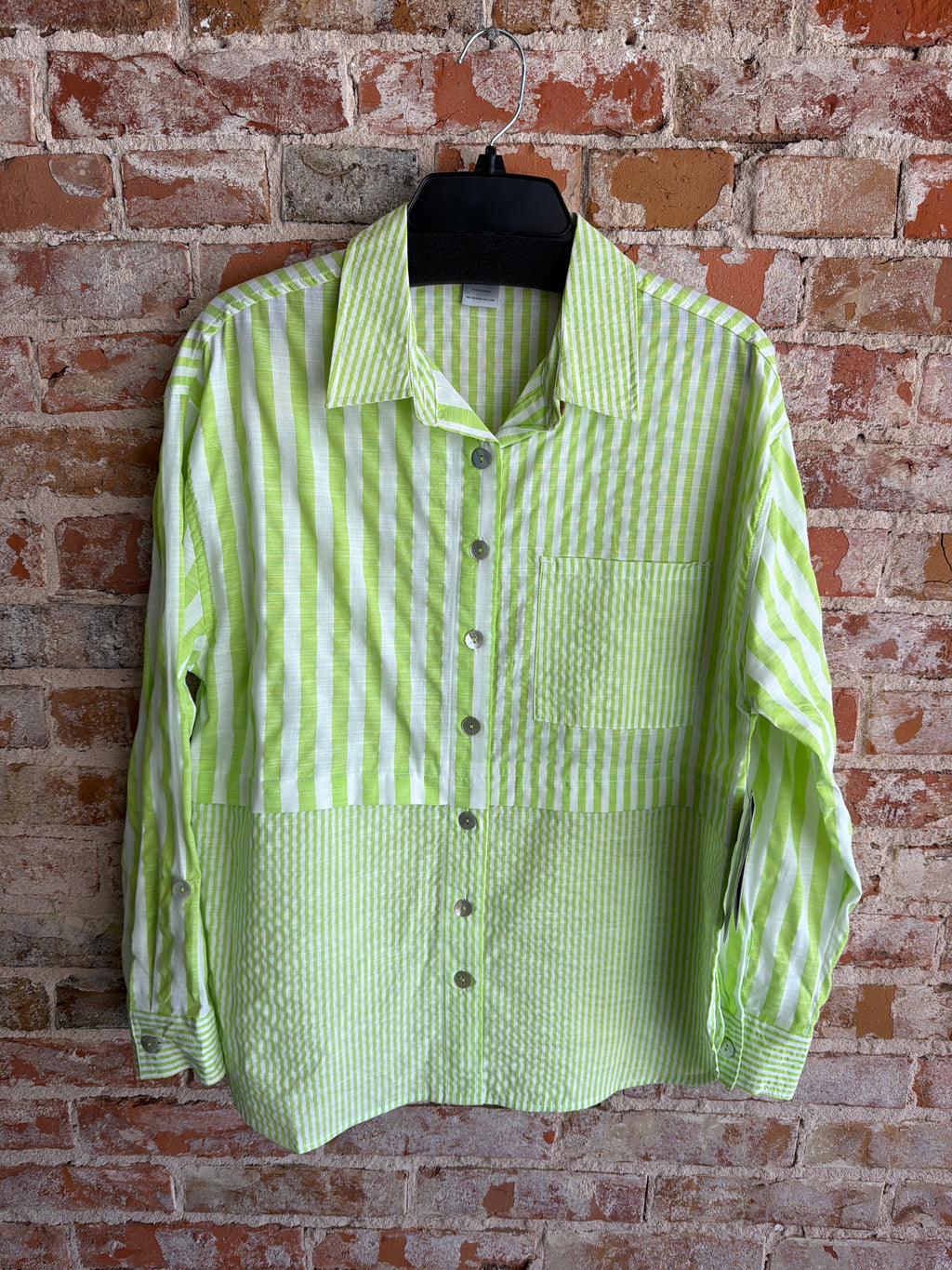 Multiples Button Front Cuffed Top