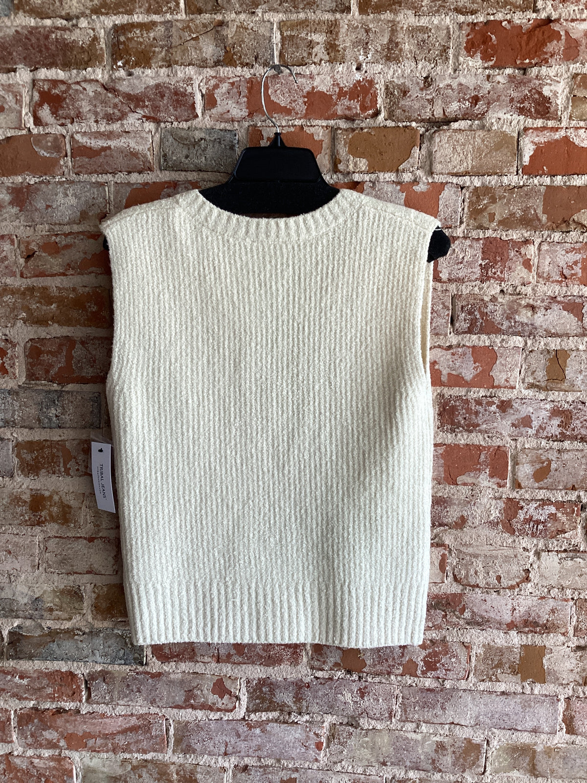 Tribal Split Neck Sweater Vest