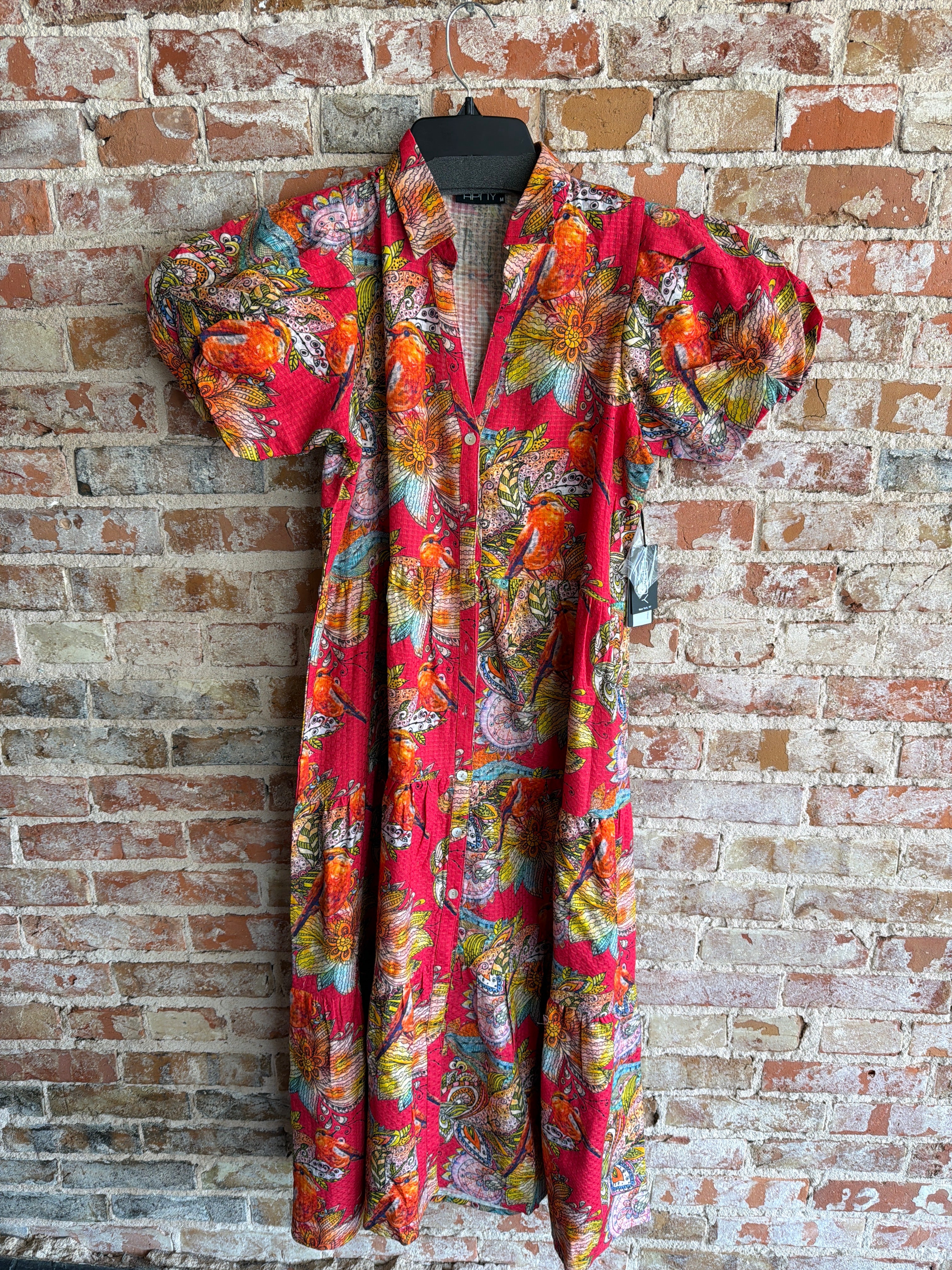 APNY Tiered Puff Sleeve Dress