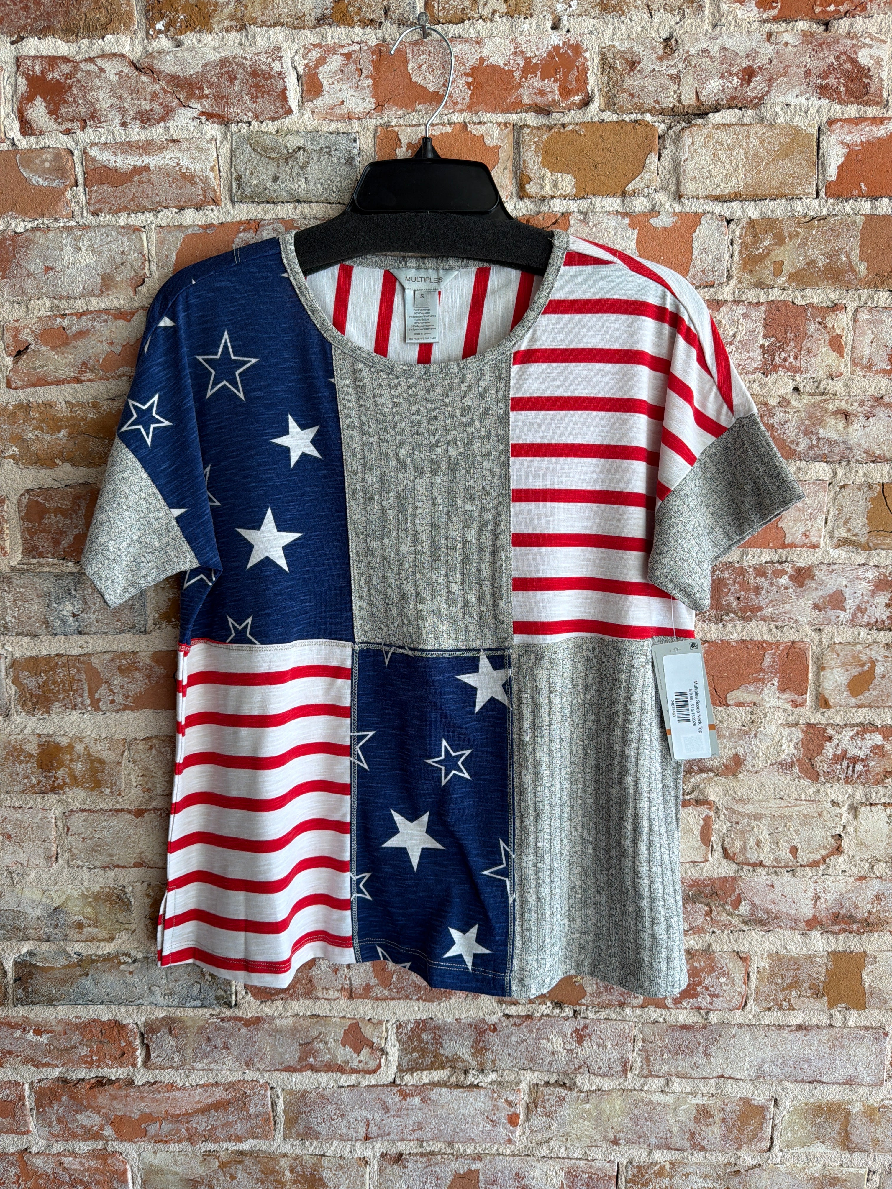 Multiples Scoop Neck Top