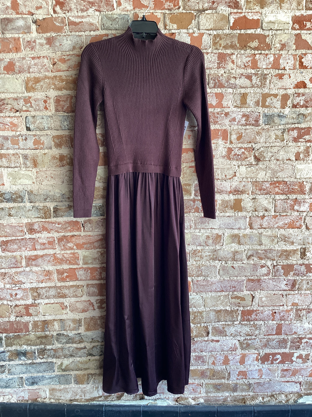 Tribal Sweater Top Silky Maxi Dress
