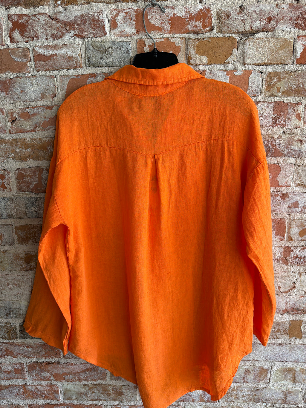 Tempo Paris Orange Front Pocket Button up