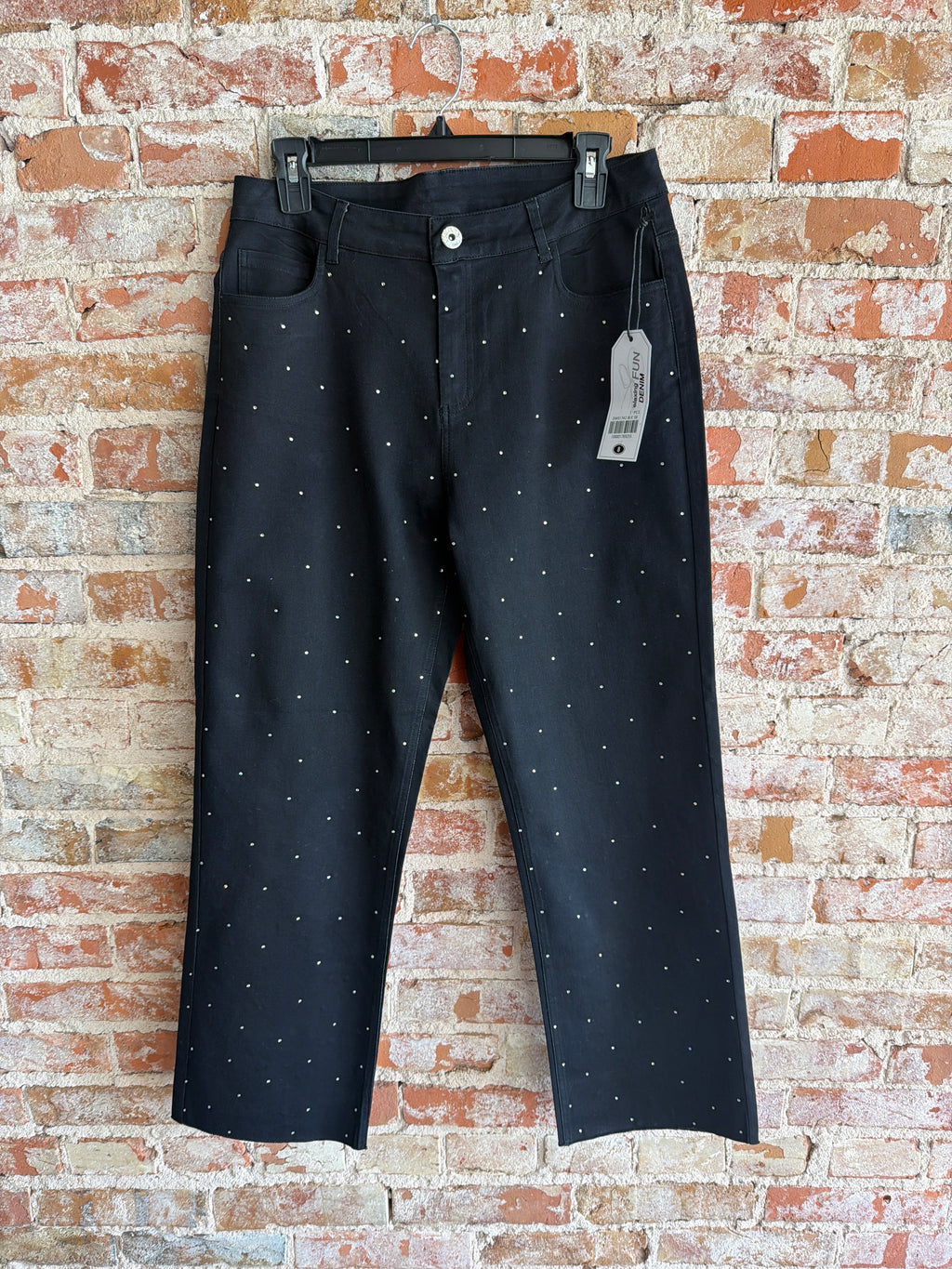 Lulu-B Sprinkled Rhinestone Ankle Pant
