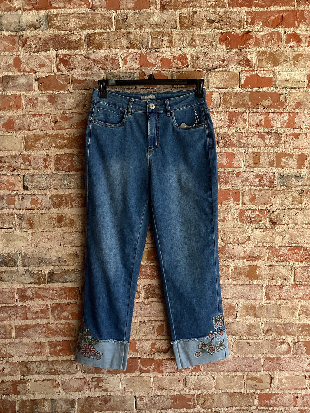 Habitat Stretch Denim Embroidered Cuff Jean