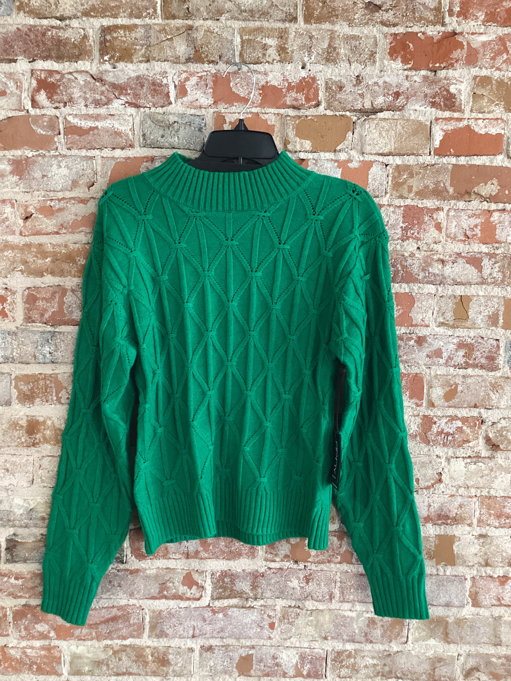 APNY Diamond Cable Eyelet Sweater