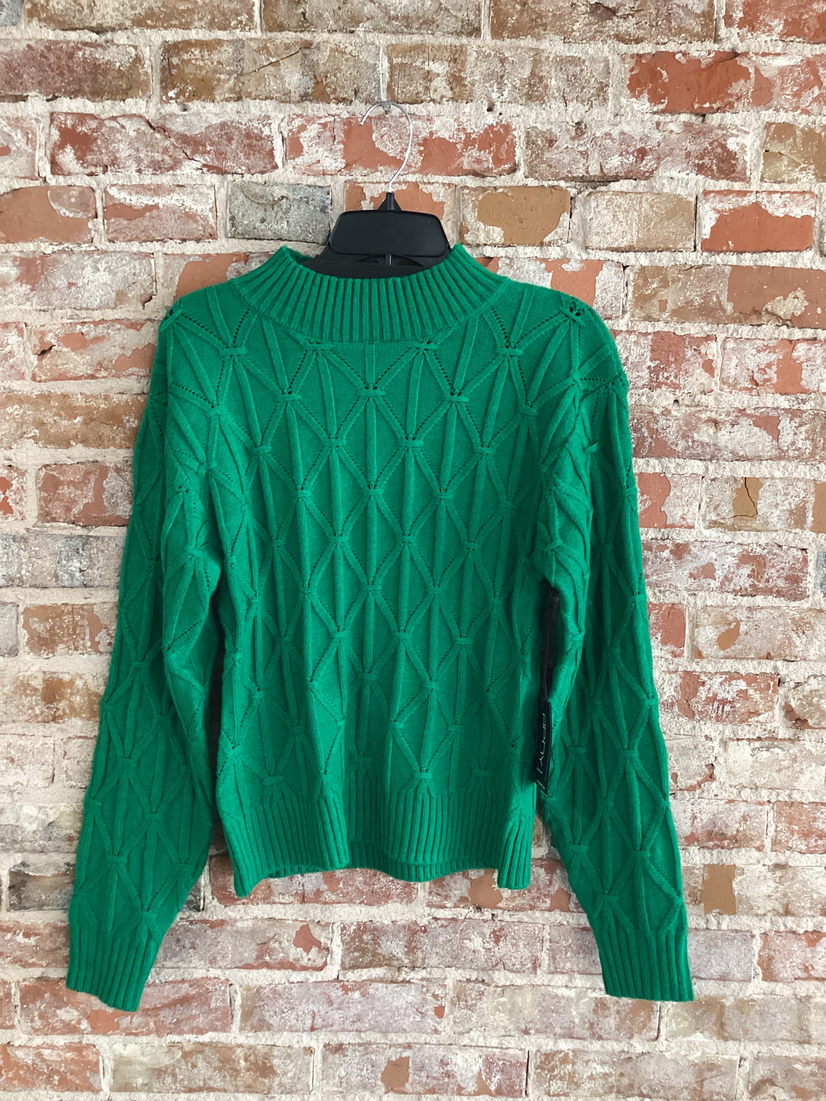 APNY Diamond Cable Eyelet Sweater