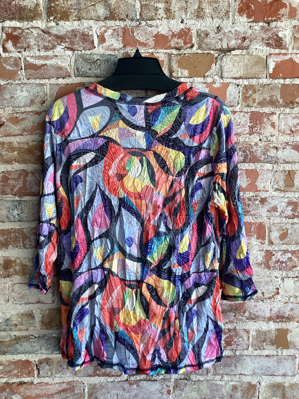Shana Apparel Crinkle Stitch Two Pocket Top