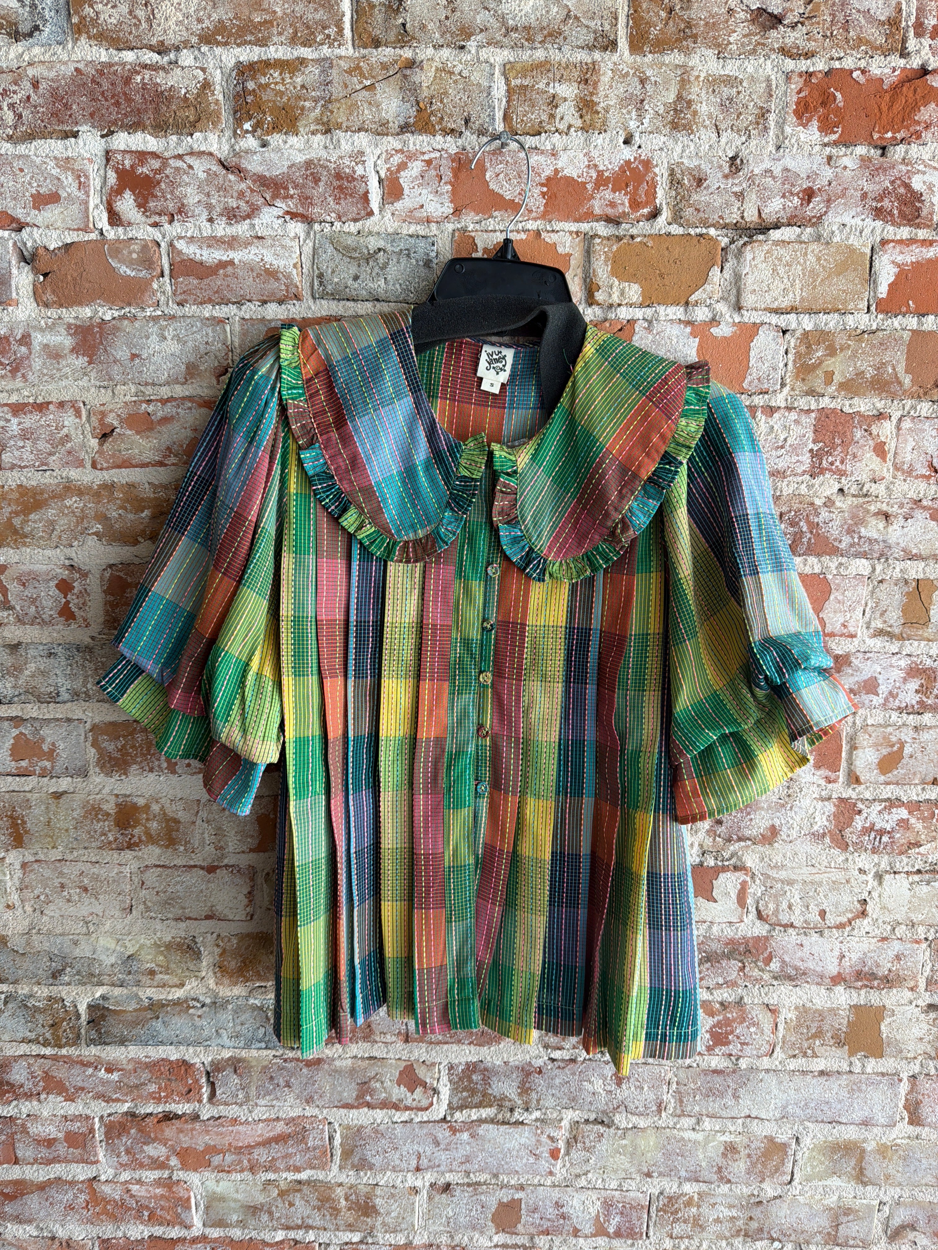 Ivy Jane Blocks of Plaid Top
