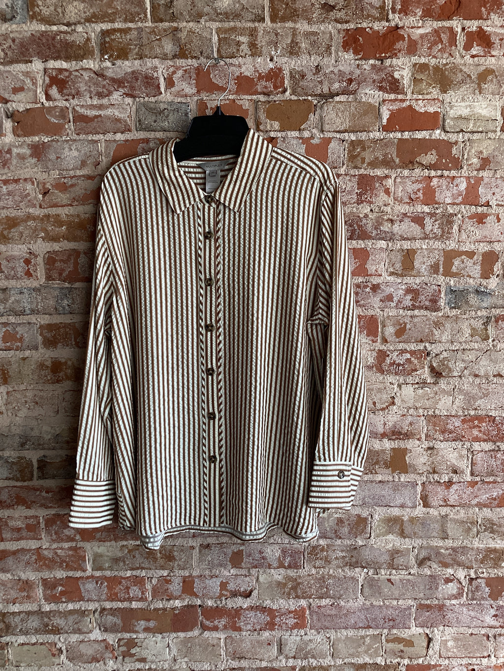 Multiples Button Cuffed Hi-Lo Shirt