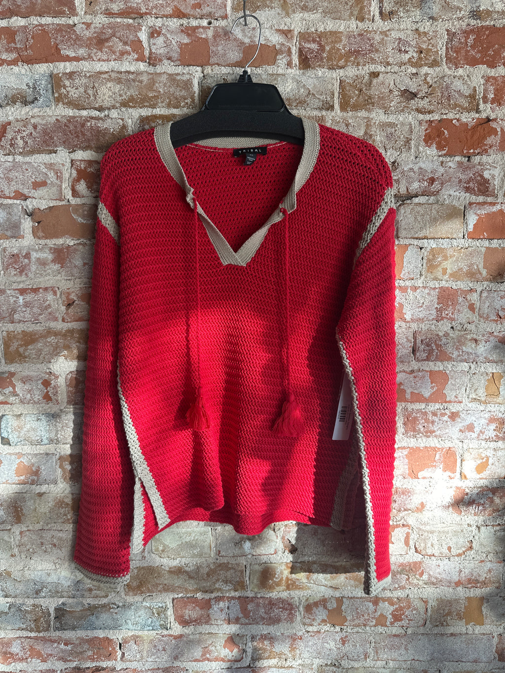 Tribal Collar Sweater Sangria