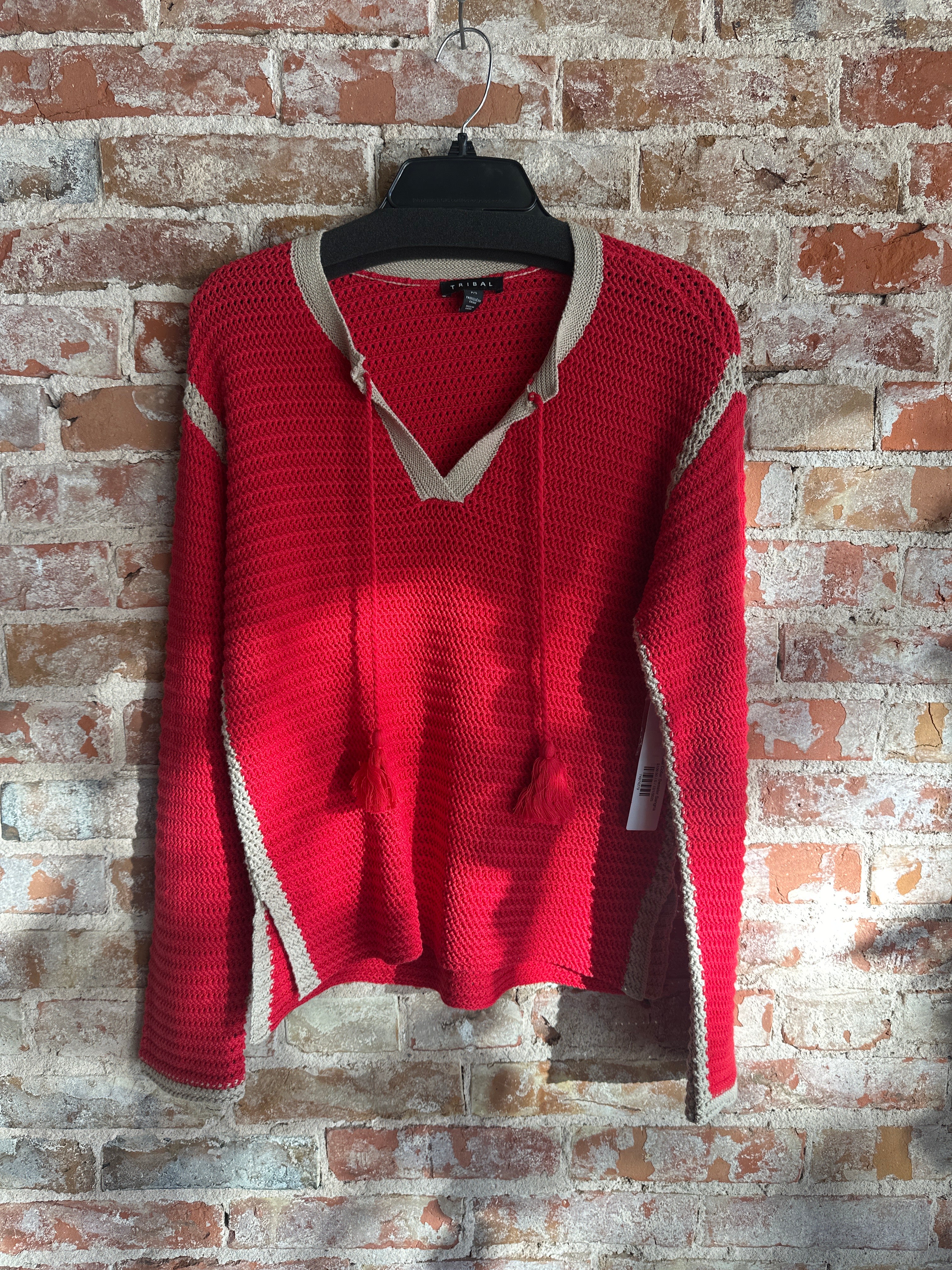 Tribal Collar Sweater Sangria