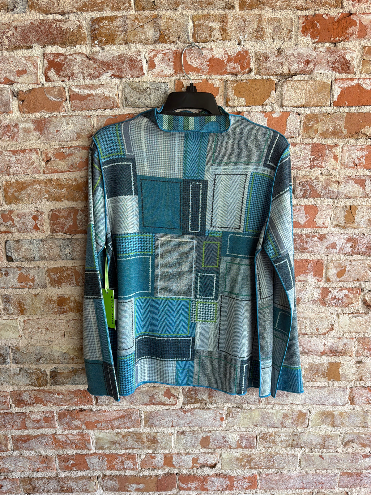 Trisha Tyler Green/Blue Patchwork Reversible