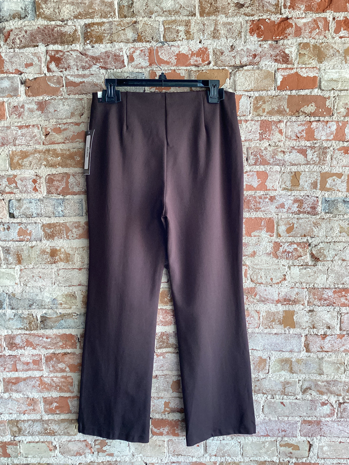 Multiples Knit Elastic Flare Leg Pant