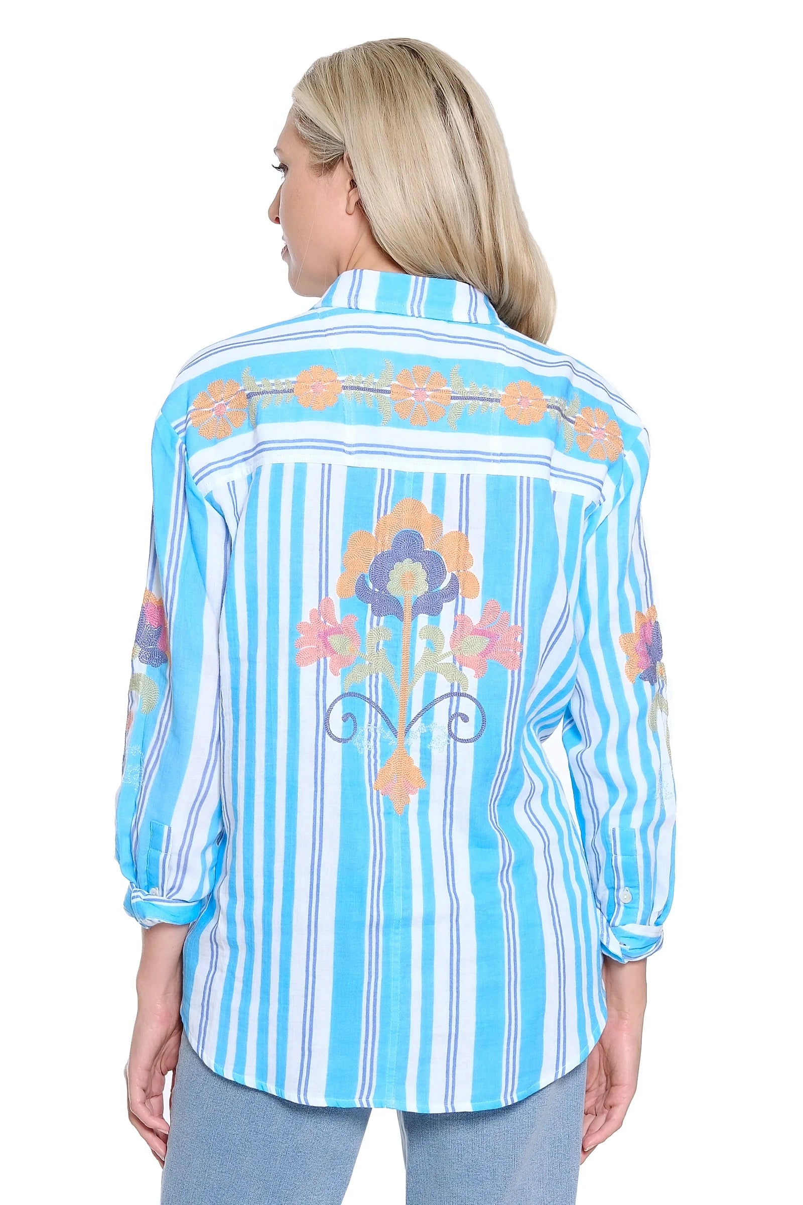 Tru Luxe Embroidered Button up Shirt